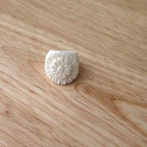 Bone carved ring