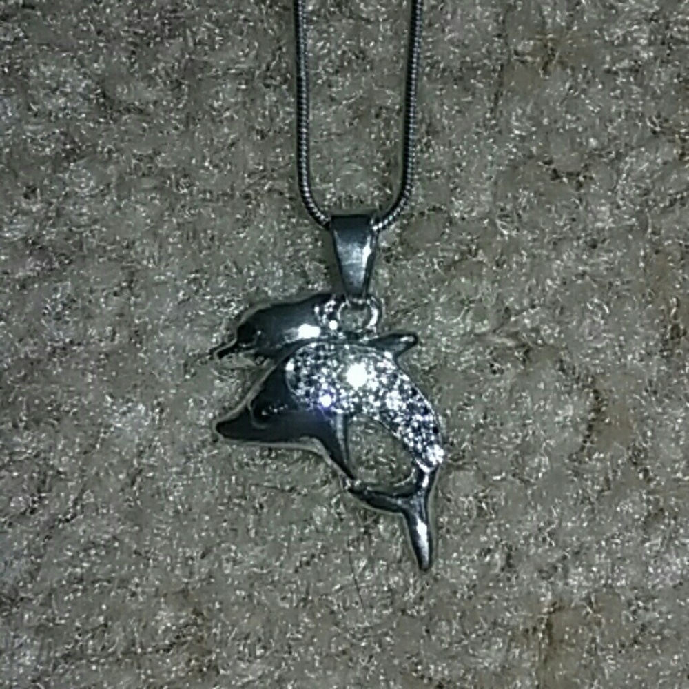 crystal dolphin necklace