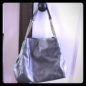 Coach leather shoulder bag