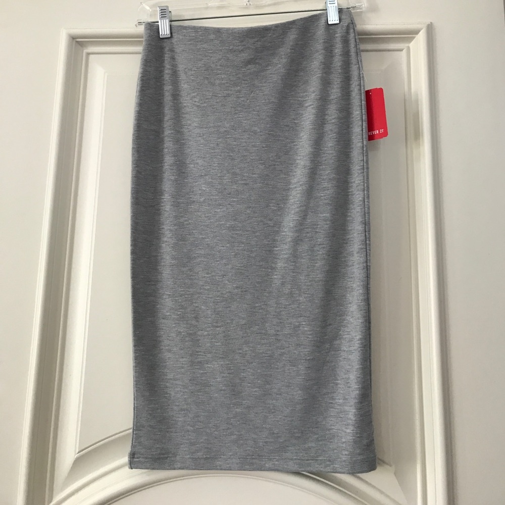 Gray Fitted Skirt NWT