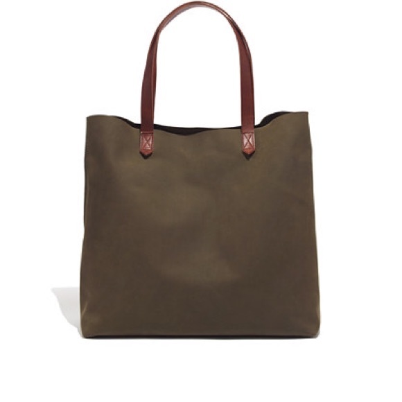 Madewell Handbags - Madewell Transport Tote in Olive Green