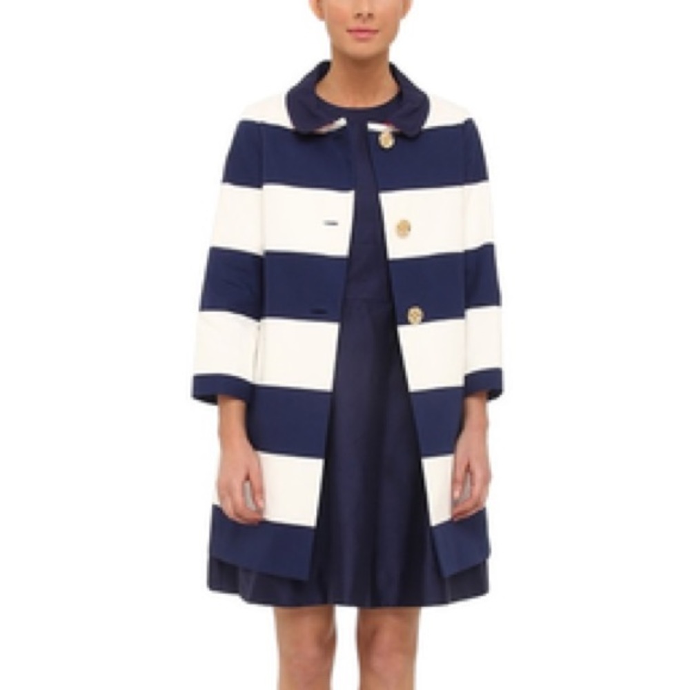 kate spade new york franny coat w/ bow back belt