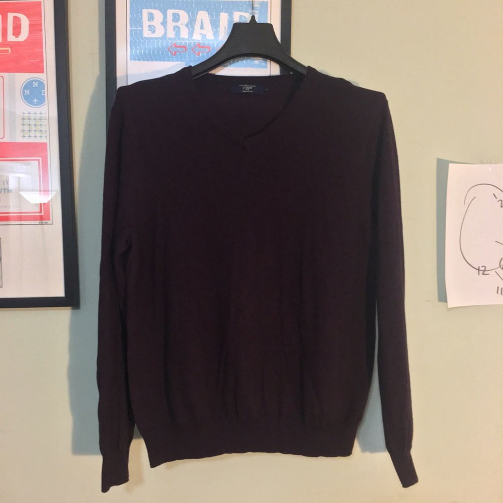 J. Crew Factory cotton-cashmere V-neck sweater