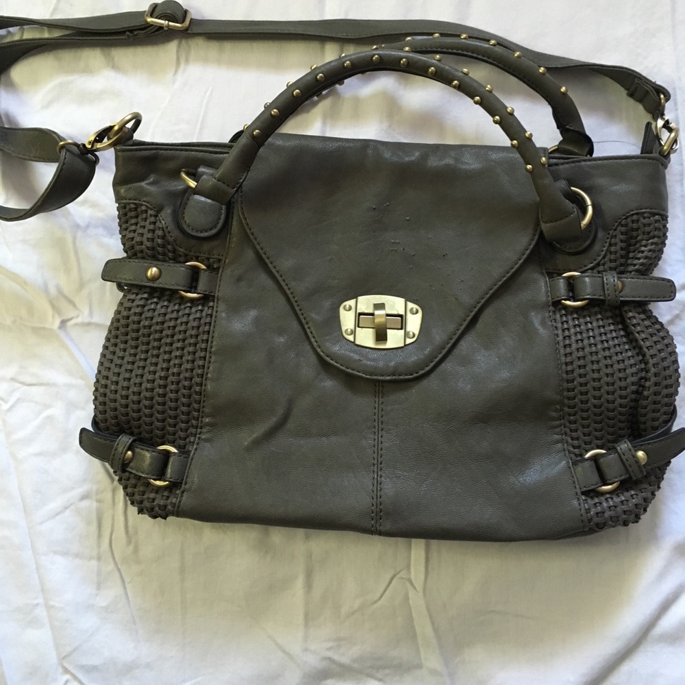 Grey shoulder bag