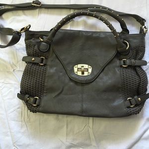 Grey shoulder bag