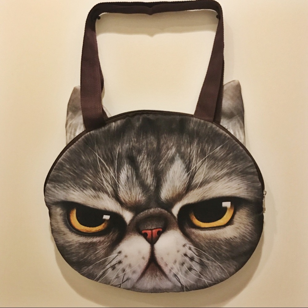 Cute cat face bag