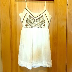 Ecoté White Gold Bead Embellished Dress