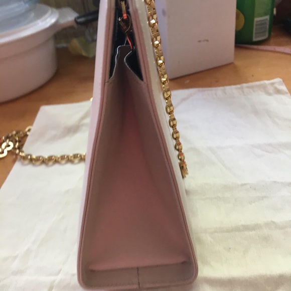 NWOT Salvatore Ferragamo LogoCreamW GoldStrp Purse - Picture 8 of 8