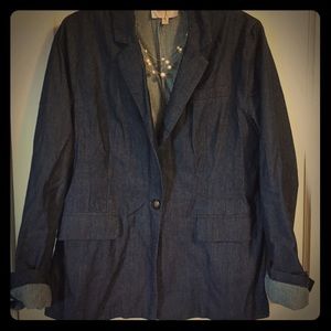 Skies are Blue denim chambray blazer