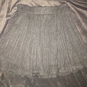 Sparkly Grey Skater Skirt