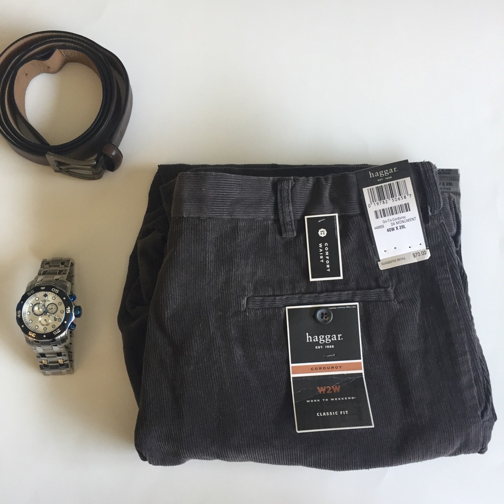 NWT Men's Haggar Corduroy Pants