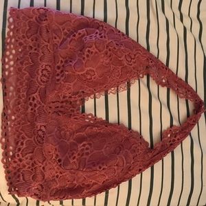 Plus Sized Pinkish/Nude Lace Bralette