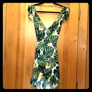 For Love and Lemons Tropical Leaf Dress