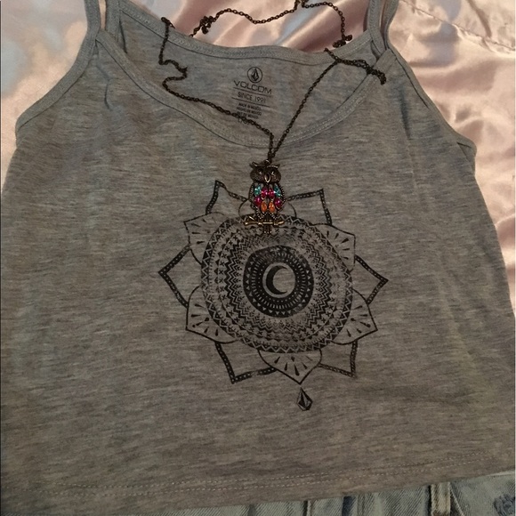 Mandala Grey tight tank crop - Picture 2 of 3