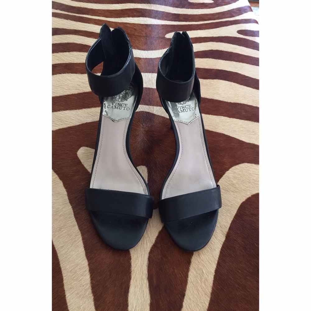 Vince Camuto Black Strappy Heels