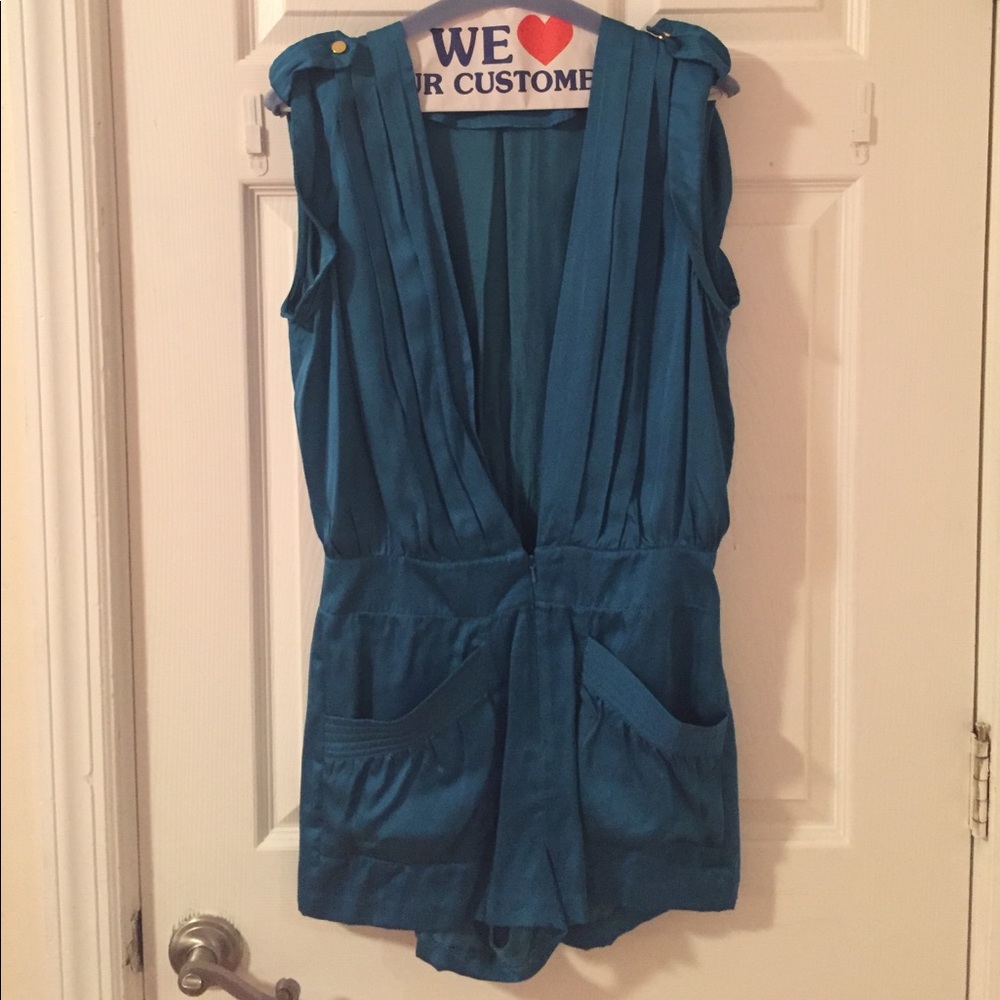 Bebe teal blue romper