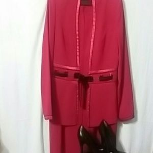 Red and black 3 piece suit