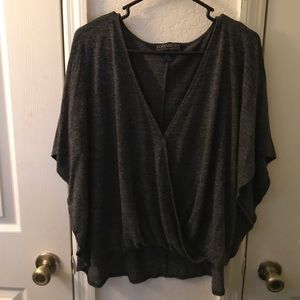Plus Sized Dark Grey Blouse