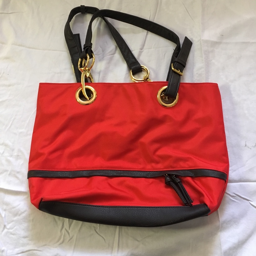 Red handbag