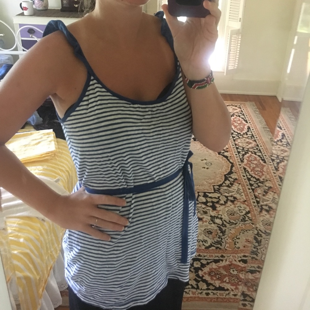 Adorable Old Navy ruffled strap tank.