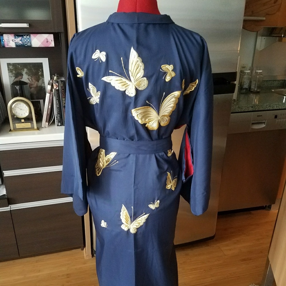 Japanese Kimono Style Butterfly Robe