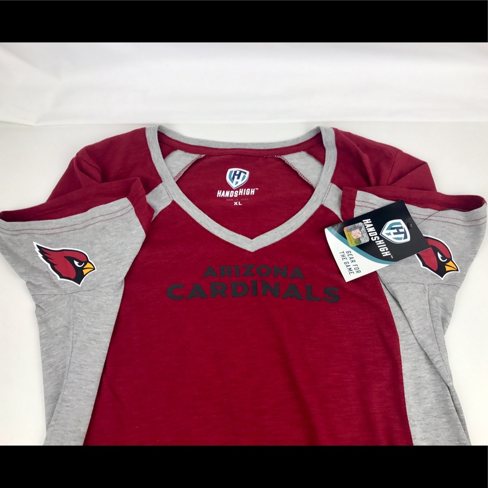 Arizona Cardinals Hands High Women's V-Neck Tee