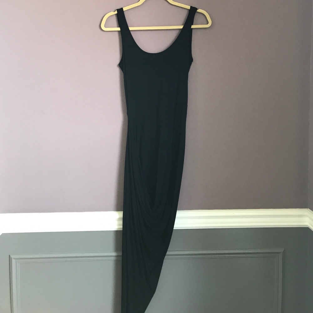 Backless Asymmetrical Black Dress