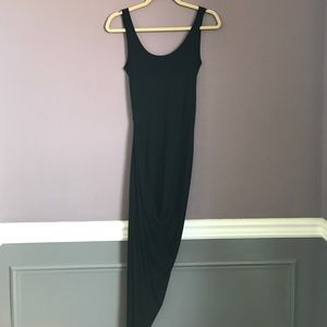 Backless Asymmetrical Black Dress