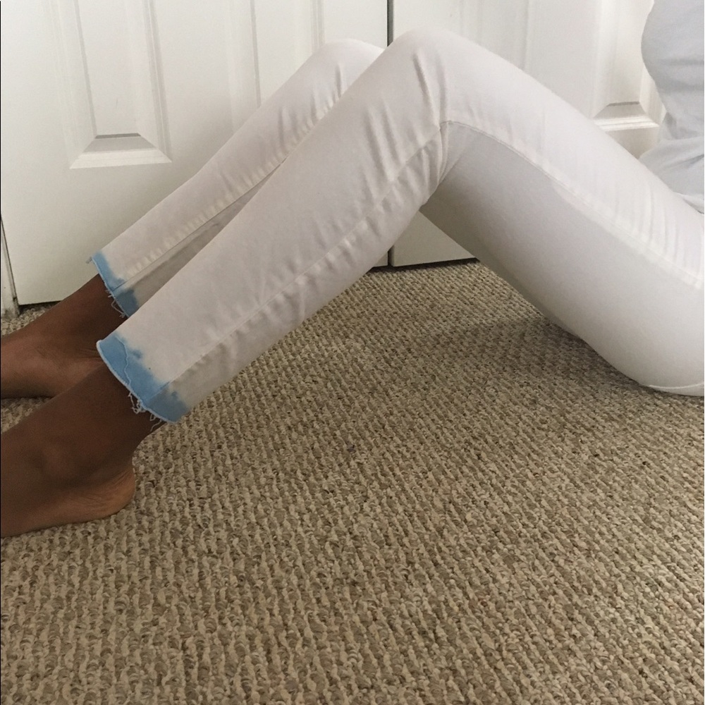 "Always Skinny" White Gap jeans