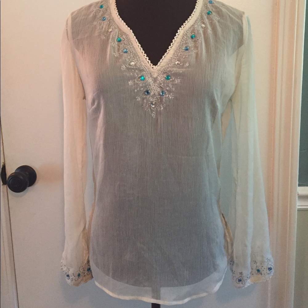 Guess Jeans Sheer Blouse