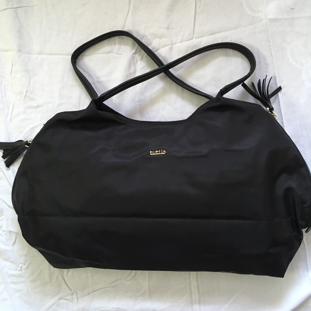 Black tote bag