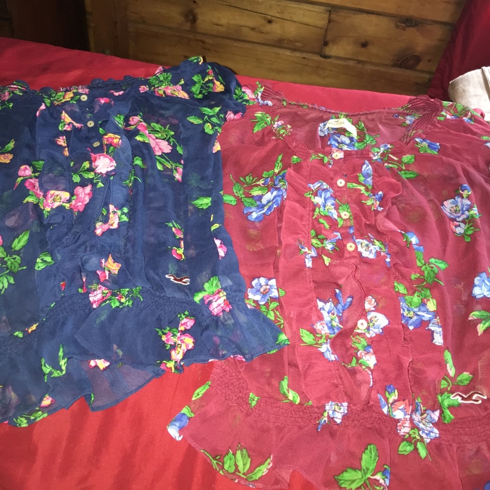 2 Hollister sheer tops. Selling together