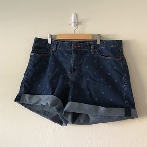 LOFT Jean shorts with ⭐️ print!