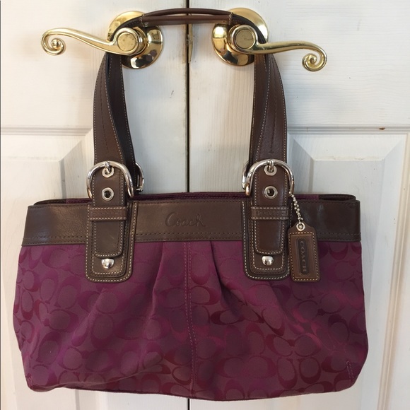 Coach Pocketbook- Plum Color NWOT - Picture 2 of 4