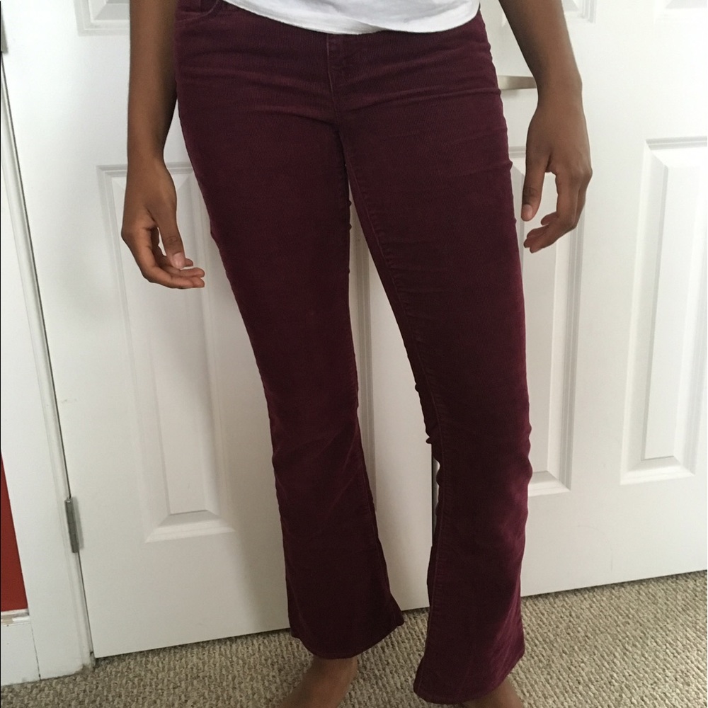 Burgundy corduroy pants