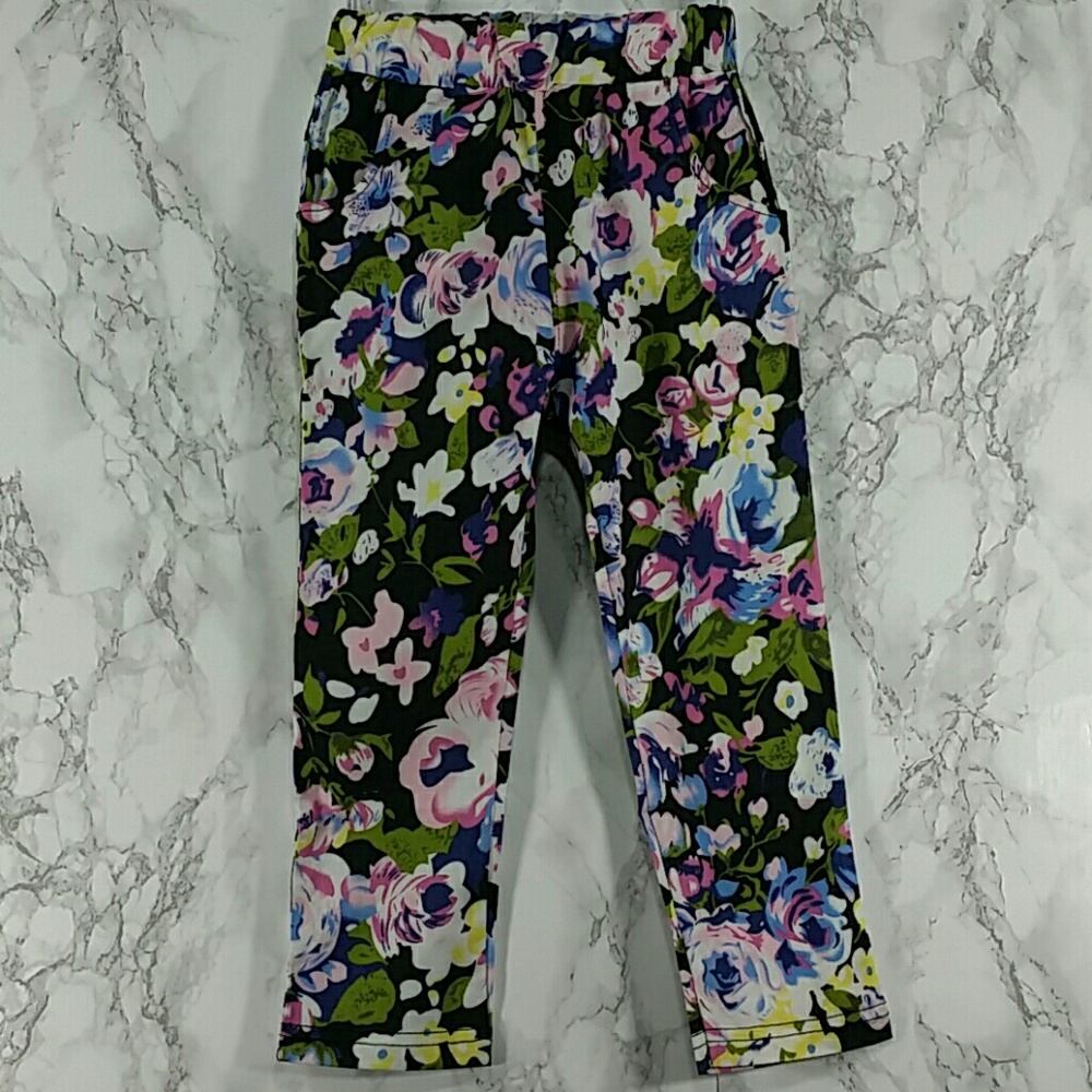 SALE***Heather black Flowers Pants. Kids   :) - Picture 2 of 4
