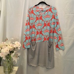 Funky striped and patterned dress with pockets