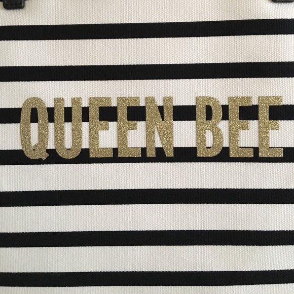 NWT Kate Spade *QUEEN BEE* Canvas Tote - Picture 2 of 6