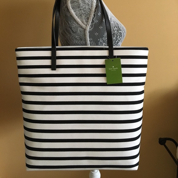NWT Kate Spade *QUEEN BEE* Canvas Tote - Picture 3 of 6