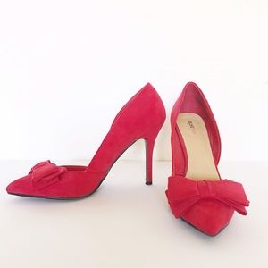 JustFab Shoes - Red Bow Heels JustFab Shoes - Red Bow Heels