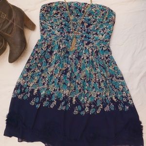 Floral Lauren Conrad Strapless Dress