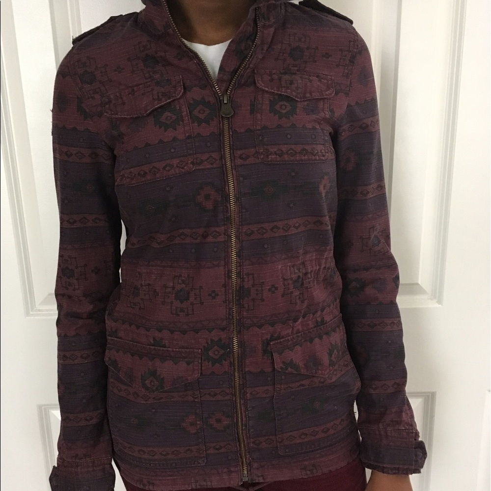 Purple cargo jacket
