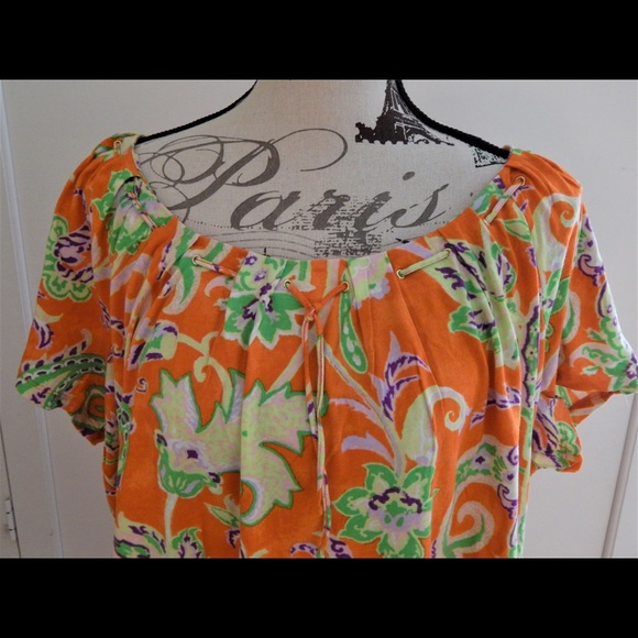 Lauren Ralph Lauren Tops - Lauren Ralph Lauren Orange Paisley Blouse Sz 3X Lauren Ralph Lauren Tops - Lauren Ralph Lauren Orange Paisley Blouse Sz 3X