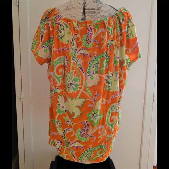 Lauren Ralph Lauren Tops - Lauren Ralph Lauren Orange Paisley Blouse Sz 3X Lauren Ralph Lauren Tops - Lauren Ralph Lauren Orange Paisley Blouse Sz 3X