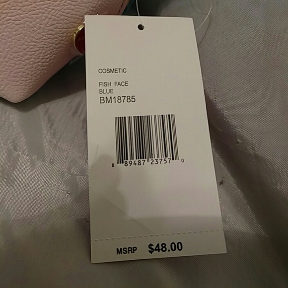 Betsey johnson cosmetic fish face blue NWT - Picture 3 of 7