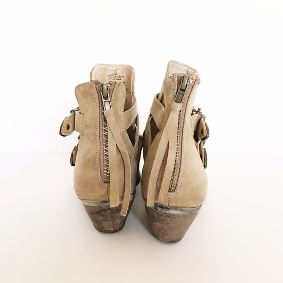 JustFab Shoes - Tan Buckle Booties JustFab Shoes - Tan Buckle Booties