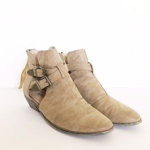 JustFab Shoes - Tan Buckle Booties JustFab Shoes - Tan Buckle Booties