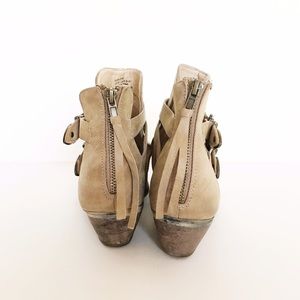 JustFab Shoes - Tan Buckle Booties JustFab Shoes - Tan Buckle Booties