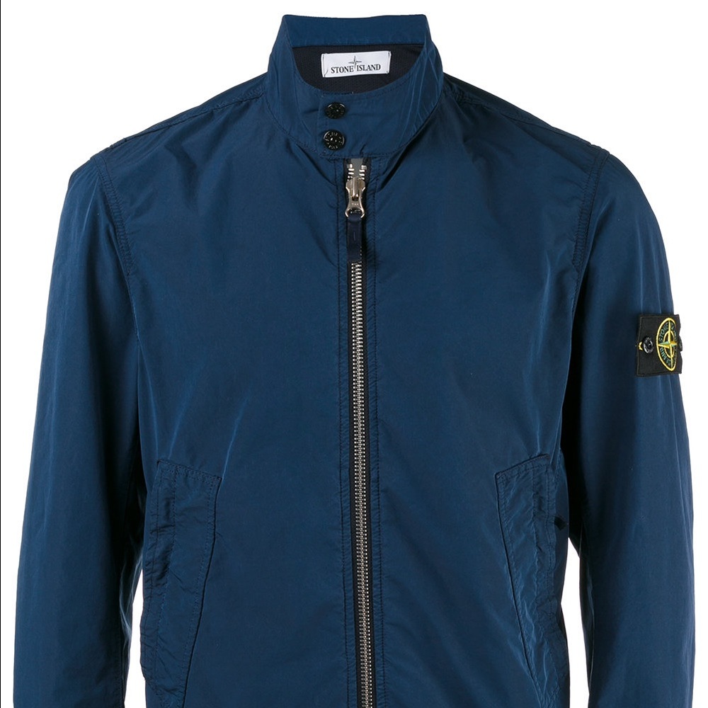 Stone Island banded collar cropped jacket
