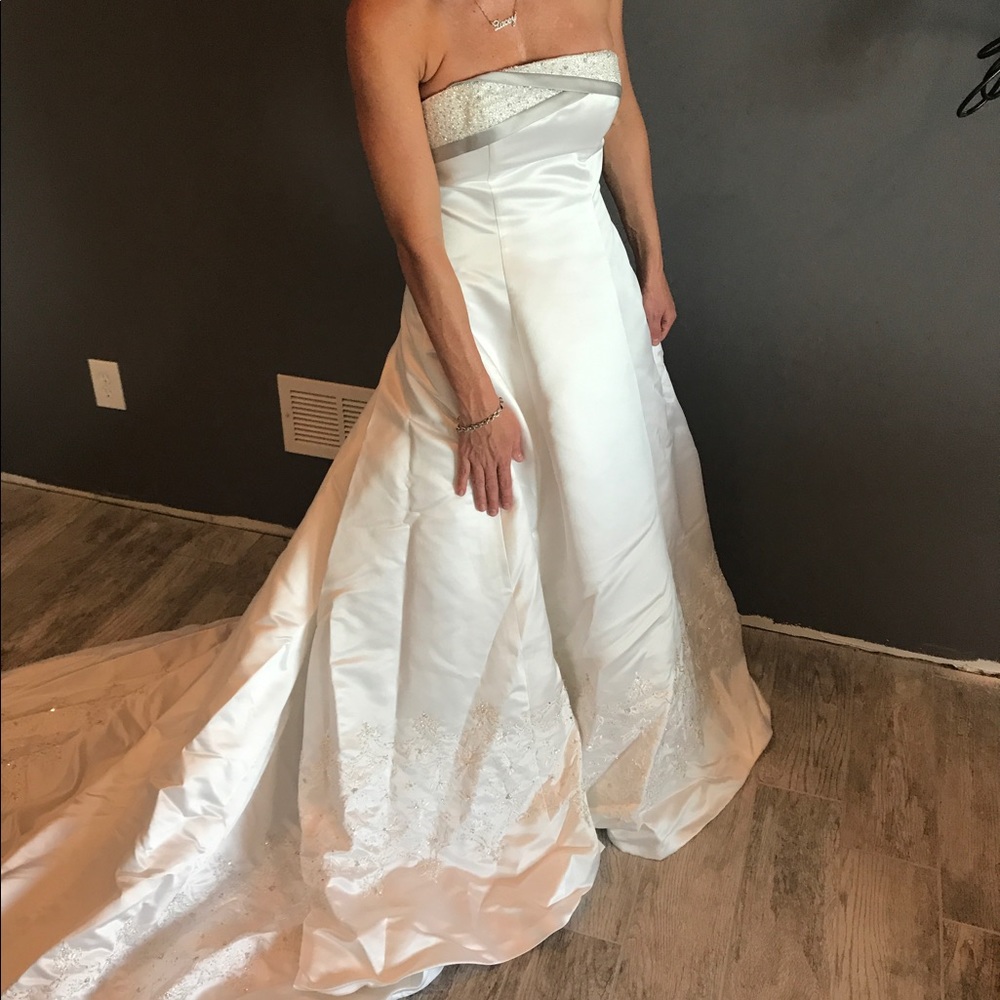 Ivory Strapless wedding dress gown